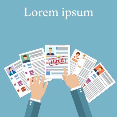 Özgeçmiş işe alım aday iş pozisyonu,