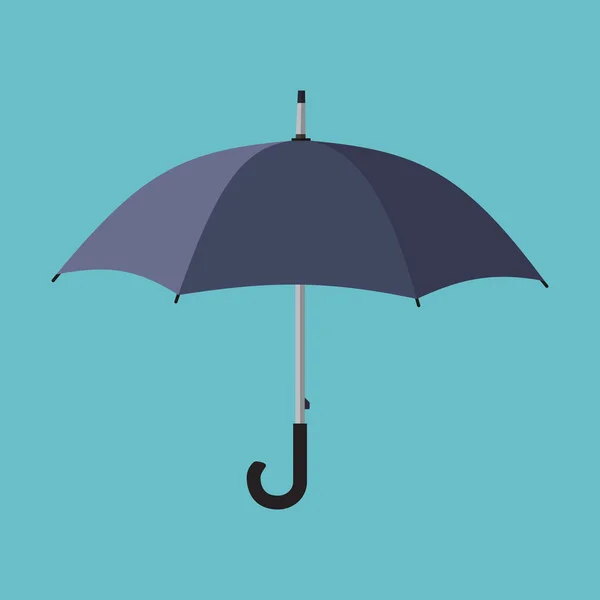 Icono paraguas negro . — Vector de stock