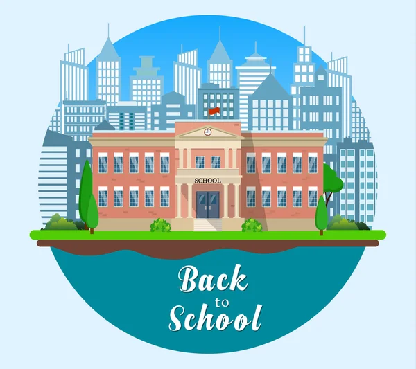 Bienvenido de nuevo a la escuela. — Vector de stock