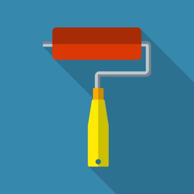 boya silindiri düz simgesi.