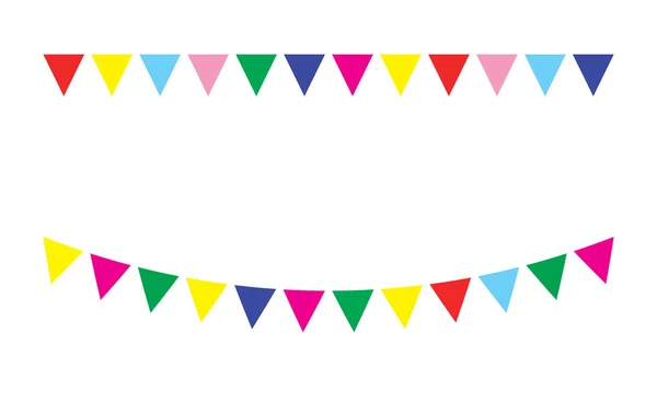 Bandeiras festivas Bunting —  Vetores de Stock