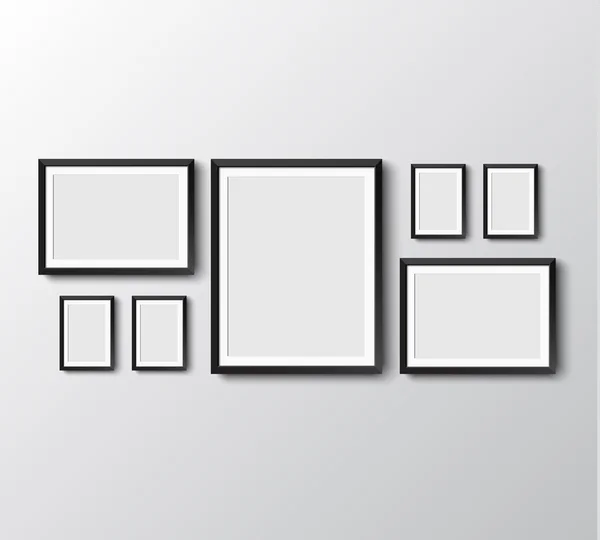 Set of picture frames — Stock Vector