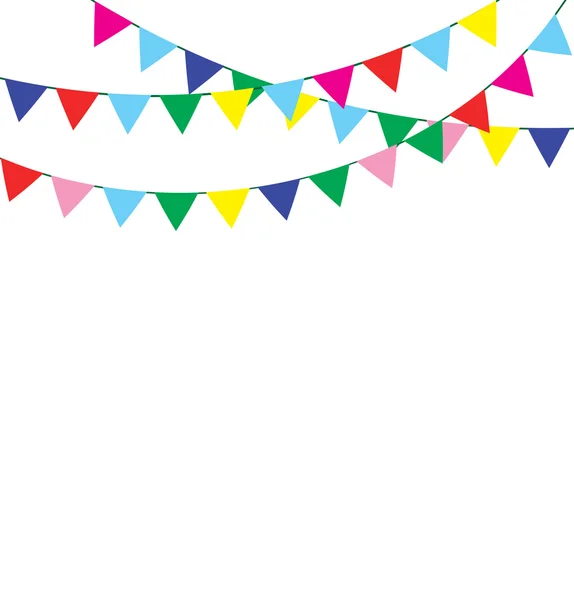 Bunting e guirlanda conjunto . — Vetor de Stock