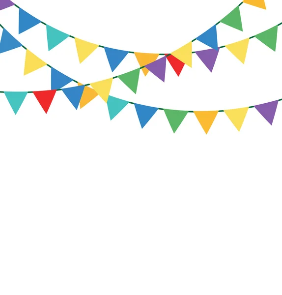 Bunting e guirlanda conjunto . — Vetor de Stock