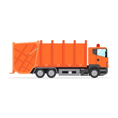 truck for assembling and transportation garbage clipart
