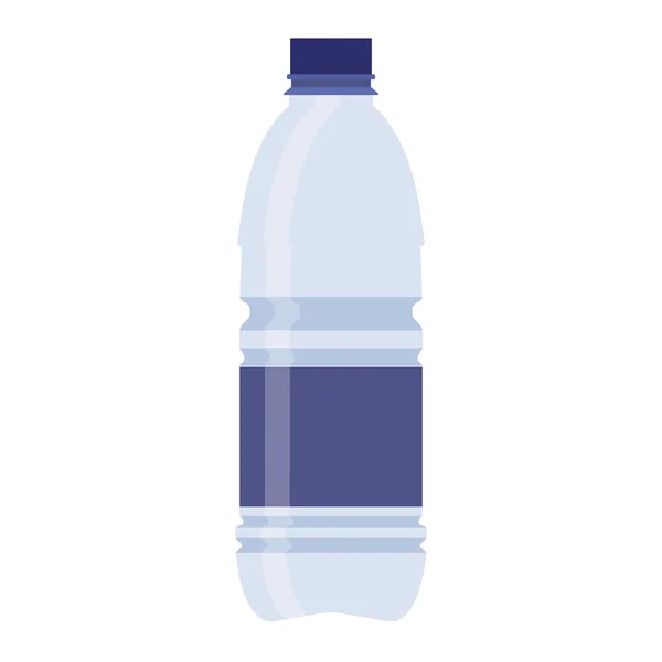 Bottiglia di plastica riciclata blu acqua — Vettoriale Stock
