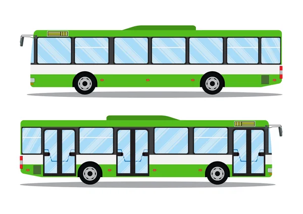 Trânsito urbano ônibus de menor distância , —  Vetores de Stock