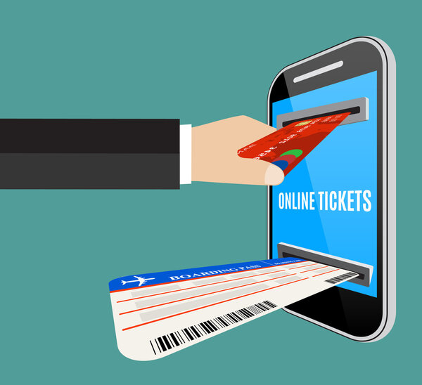 Концепция заказа билетов онлайн
.