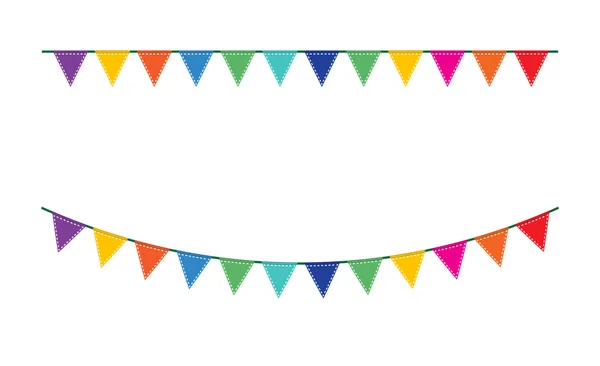 Bandeiras festivas Bunting Vetores De Stock Royalty-Free