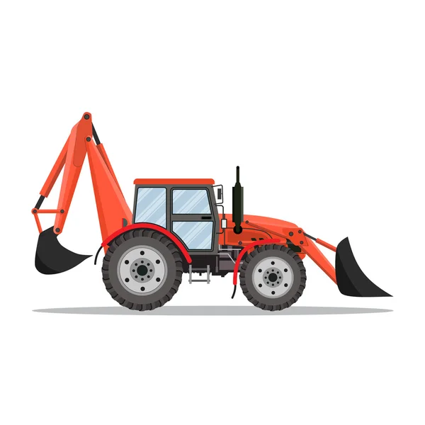 Tractor, excavator, bulldozer icon — Stock Vector