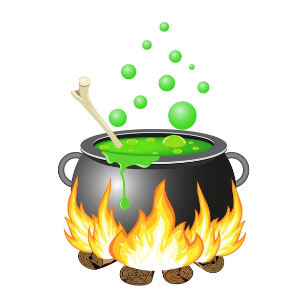 Halloween cauldron vector illustration. — Stock Vector