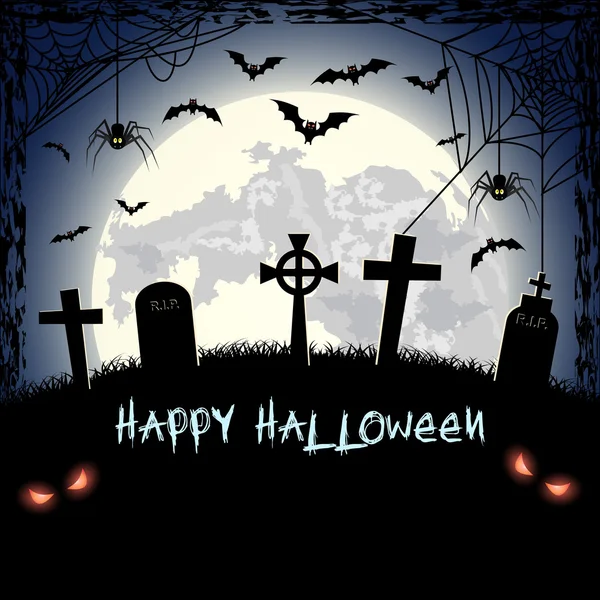 Halloween kísérteties kártya. — Stock Vector