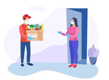 kurye karakter dağıtım ikonu