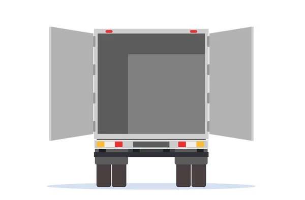 Caminhão reboque traseira vista lateral — Vetor de Stock