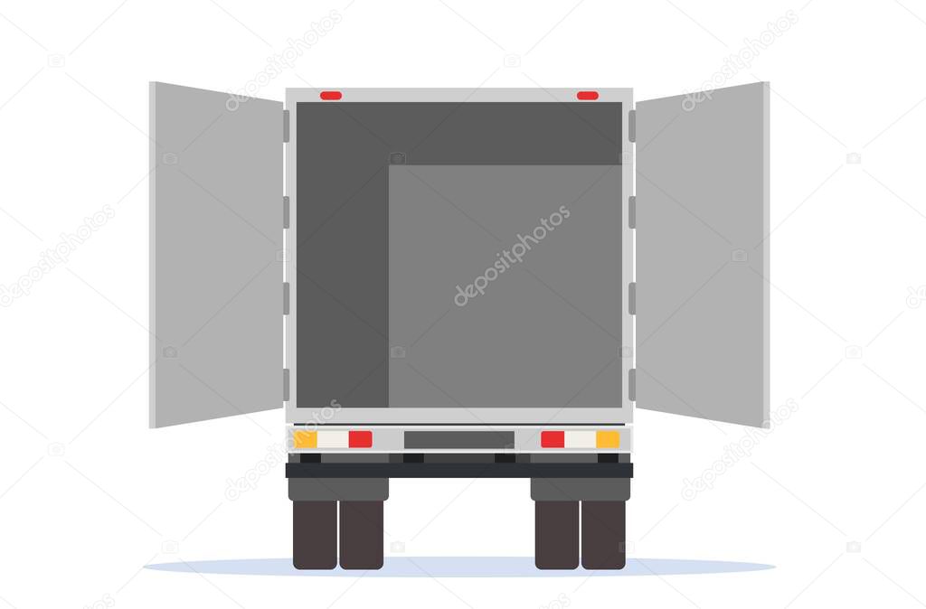 Truck trailer rear view side