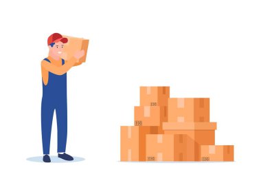 kurye karakter dağıtım ikonu