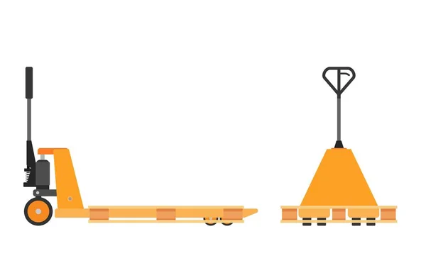 Hand pallet jack lift isolated on white. — Stock Vector