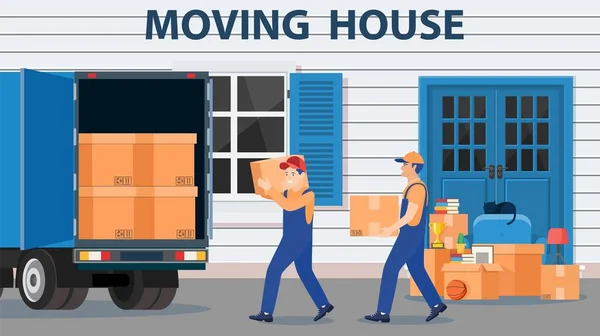 Moving to new house. — Stock Vector