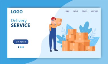 Kurye Adam Kutu Taşır.