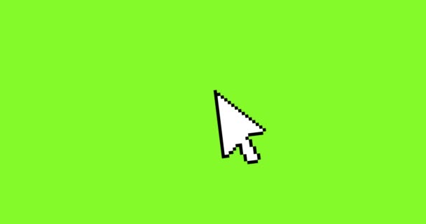 Pointer arrow cursor clicking. — Stock Video