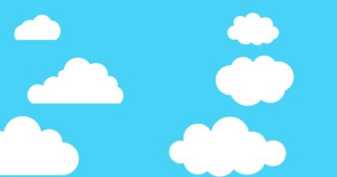 Yüzen karikatür bulutları