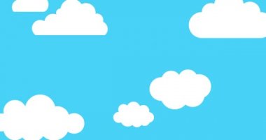 Yüzen karikatür bulutları