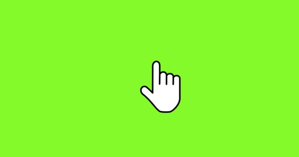 Pointer hand cursor clicking. — Stock Video