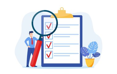 Büyüteçle pozitif iş adamları