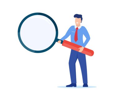 Elinde büyüteç tutan adam..