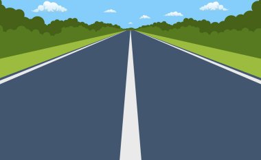 Güzel manzaralı otoban gezisi.