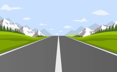 Güzel manzaralı otoban gezisi.