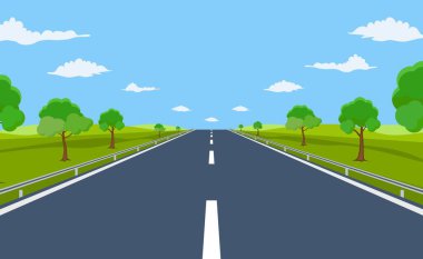 Güzel manzaralı otoban gezisi.