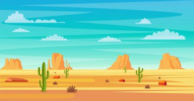 desert landscape illustration clipart