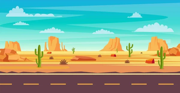 Desert landscape illustration — Stock Vector