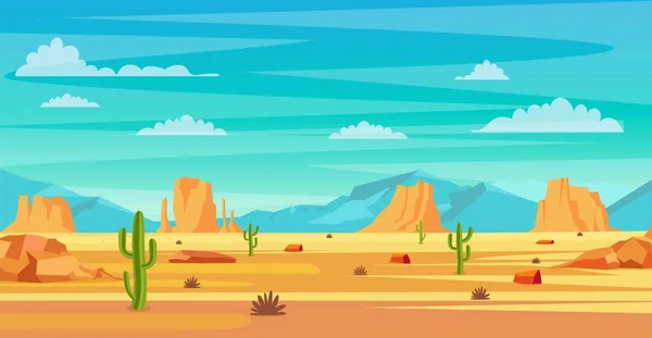 사막 풍경의 삽화 — 스톡 벡터