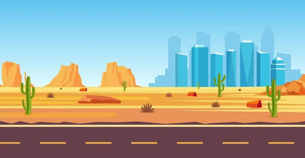 Paisaje del desierto ilustración — Vector de stock