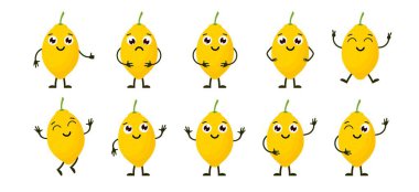 Çizgi film komik meyveler.