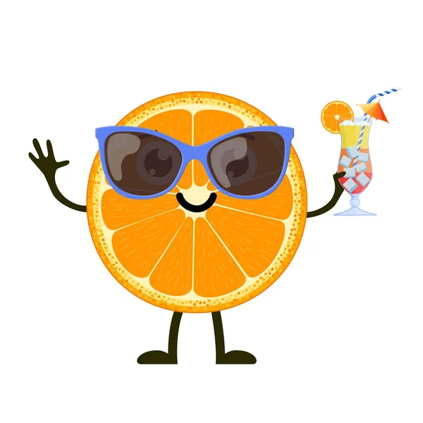 Cute i zabawne pomarańczowy charakter — Wektor stockowy