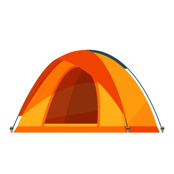 Tent camping in outdoor travel — Stock Vector