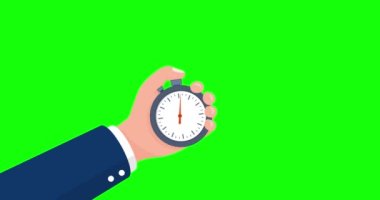 Adam elinde kronometre tutuyor..