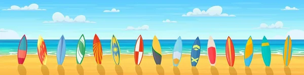 Playa de verano de dibujos animados. — Archivo Imágenes Vectoriales