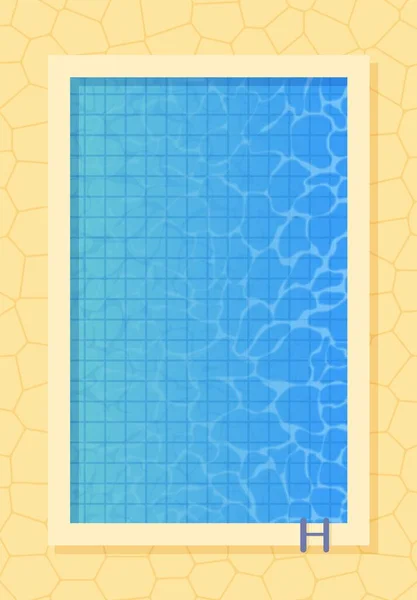 Swimming pool top view — Stock Vector