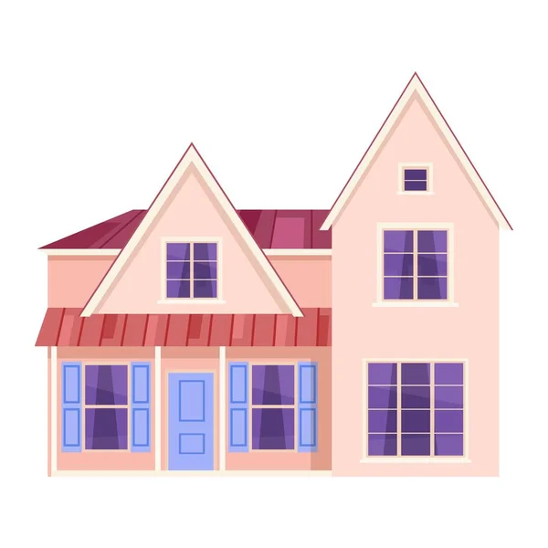 Linda casa de dibujos animados — Vector de stock