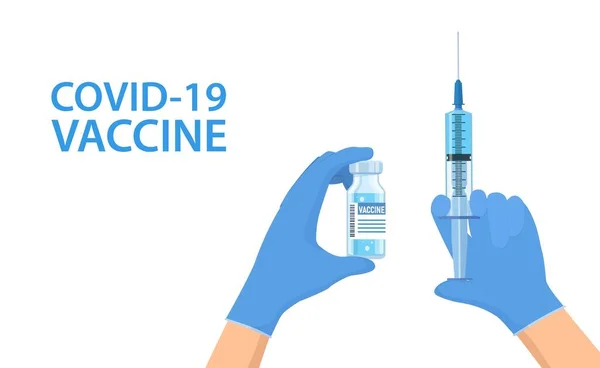 Vaccino contro il coronavirus Covid-19 — Vettoriale Stock