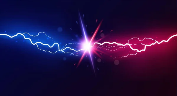 Lightning collision vector — Stock Vector