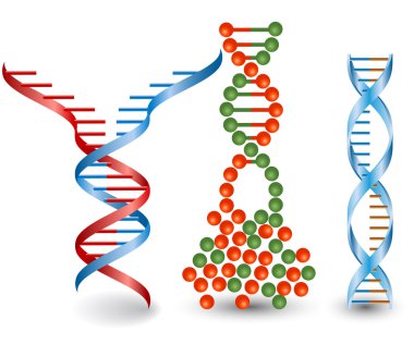 Kırık Dna zincirlerinin soyut resimler 