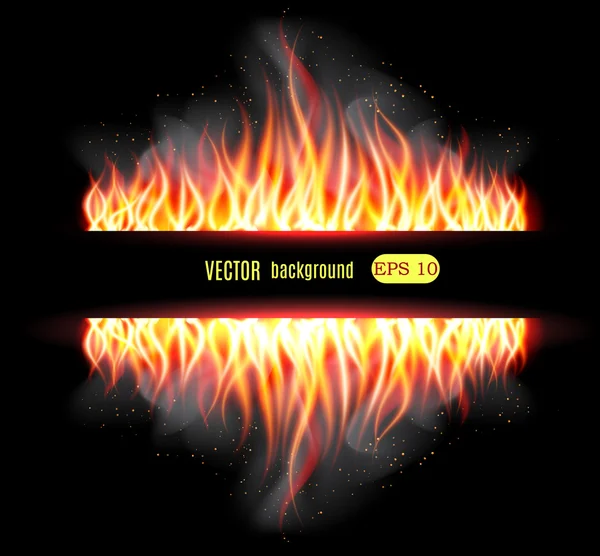 Brand vlam vuur vector achtergrond — Stockvector