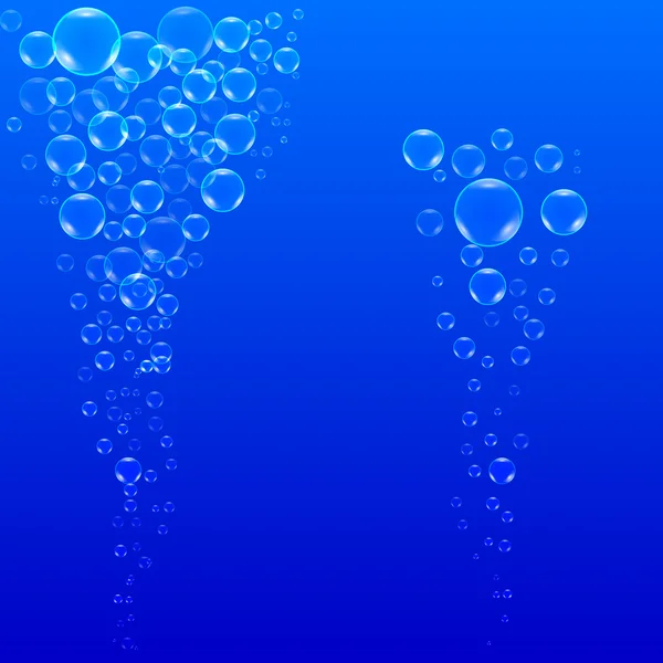 Blasen mit Lichtstrahlen — Stockvektor