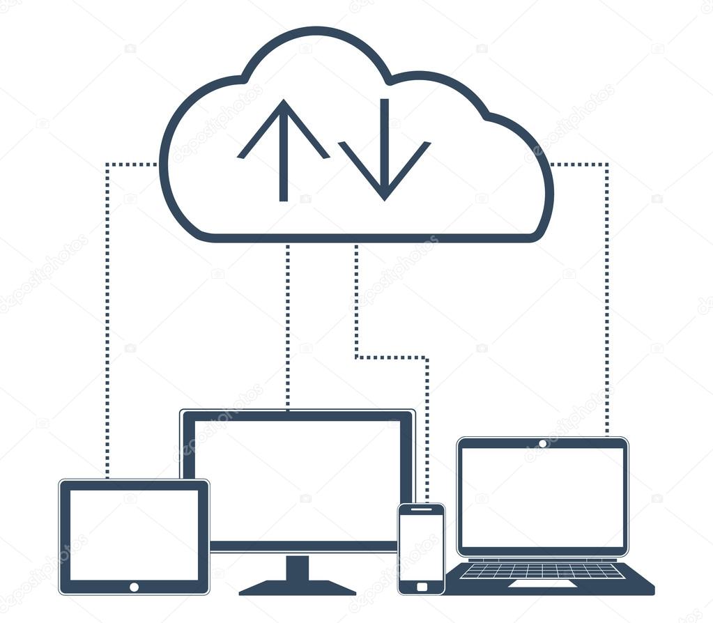 Cloud computing Network Connected all Devices. 