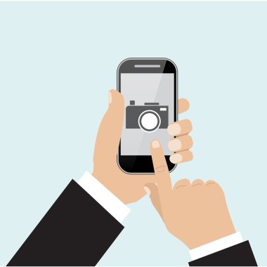 Cep telefonu dokunmatik ekran ile